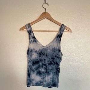 Blue tie dye tank